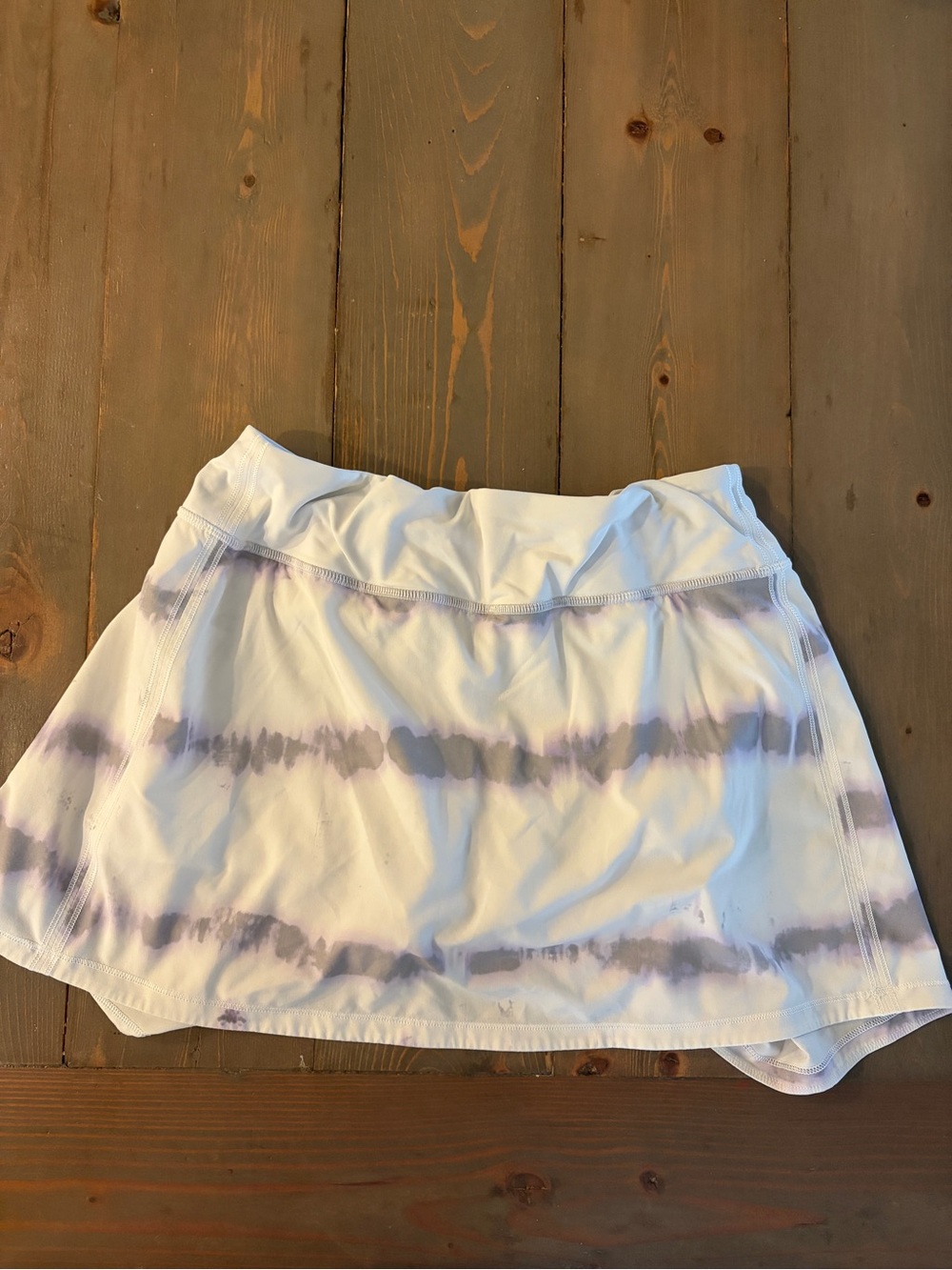 lululemon athletica White and Lavender Tie-Dye Active Skort